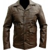 HITMAN Classic Brown Leather Motorcycle Jacket